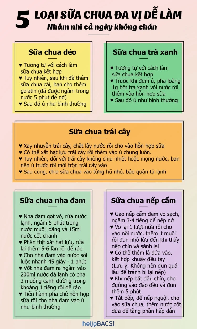 9 cách làm sữa chua ngon, mịn tại nhà đơn giản, dễ thành công