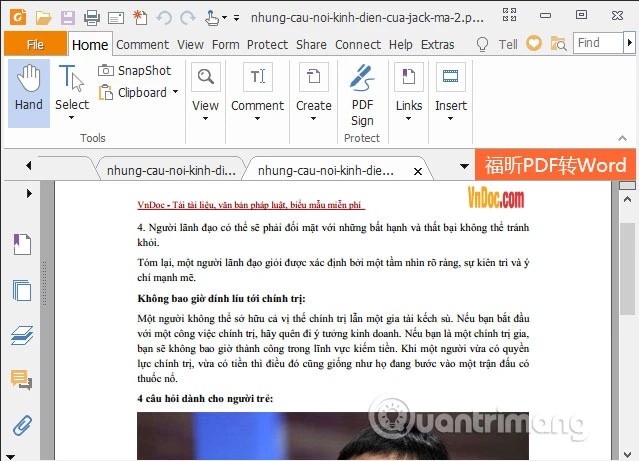 Làm thế nào để cắt, chia nhỏ file PDF với Foxit Reader miễn phí