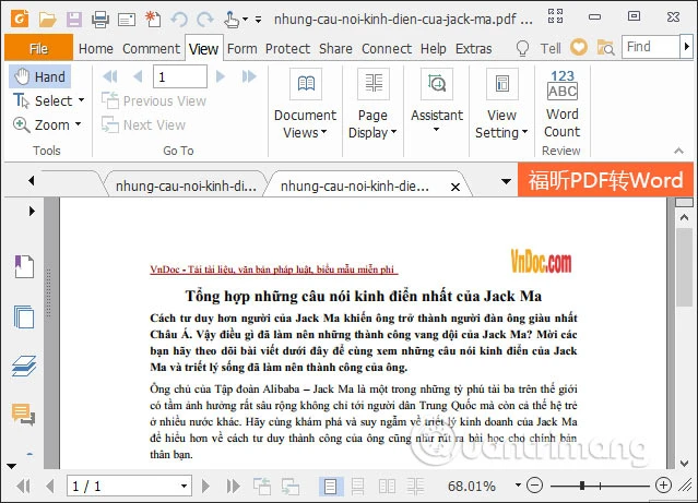 Làm thế nào để cắt, chia nhỏ file PDF với Foxit Reader miễn phí