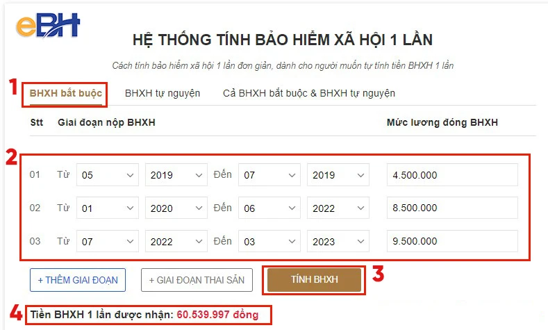 Hướng dẫn cách tính BHXH 1 lần online dễ thực hiện năm 2023