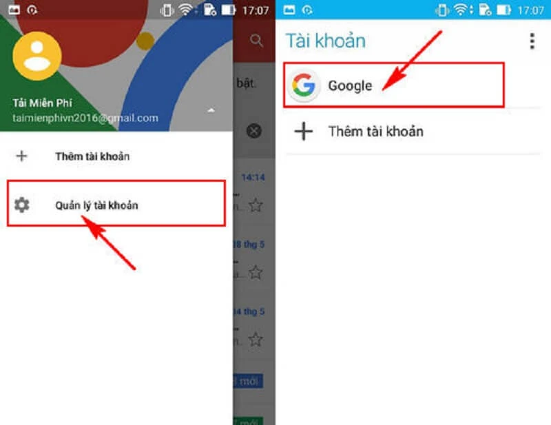 Cách đăng xuất gmail trên điện thoại