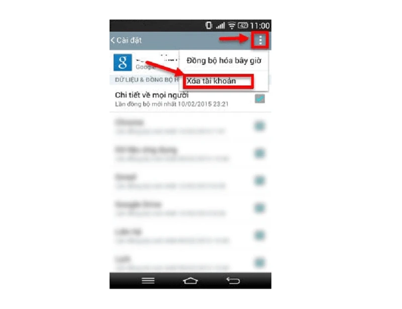 Cách đăng xuất gmail trên điện thoại