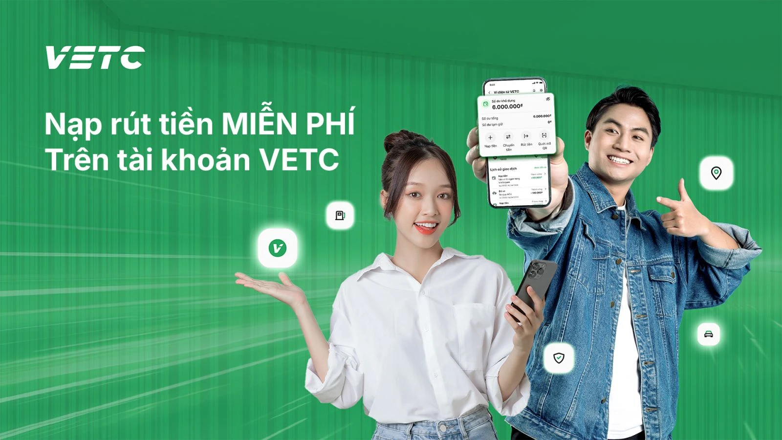 HƯỚNG DẪN KHÁCH HÀNG NẠP TIỀN VÀO TÀI KHOẢN VETC