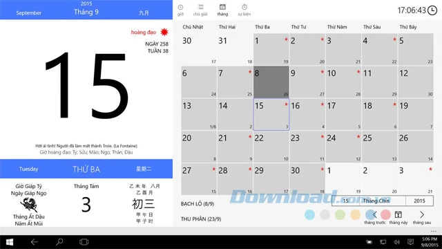 Tải lịch vạn niên để biết ngày tốt xấu