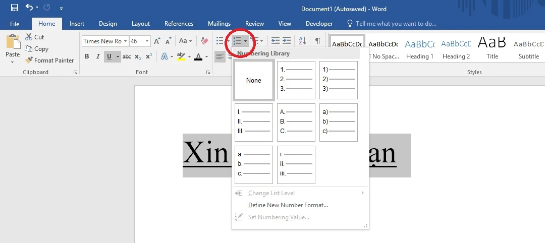 Cách đánh số thứ tự trong Word đơn giản, nhanh chóng