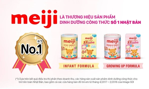 Hướng dẫn cách pha Sữa Meiji Infant Formula 800g nhập khẩu, 0-1 tuổi