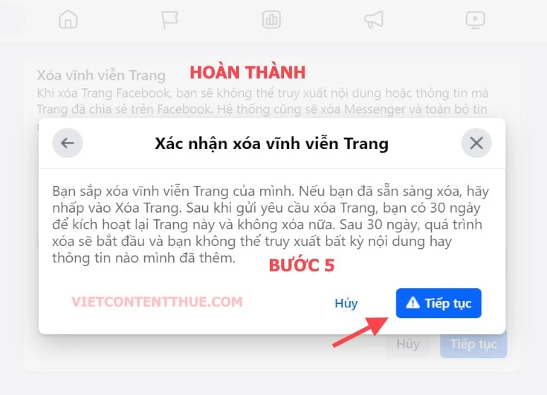 Cách xóa trang fanpage Facebook trên máy tính mới nhất 2024